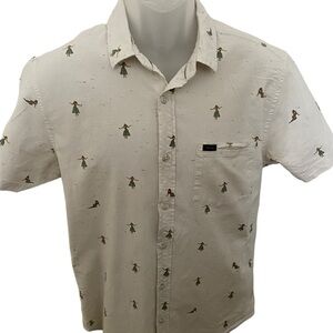 RIP CURL Hula Girls Aloha Hawaiian Collared Shirt Men S Small